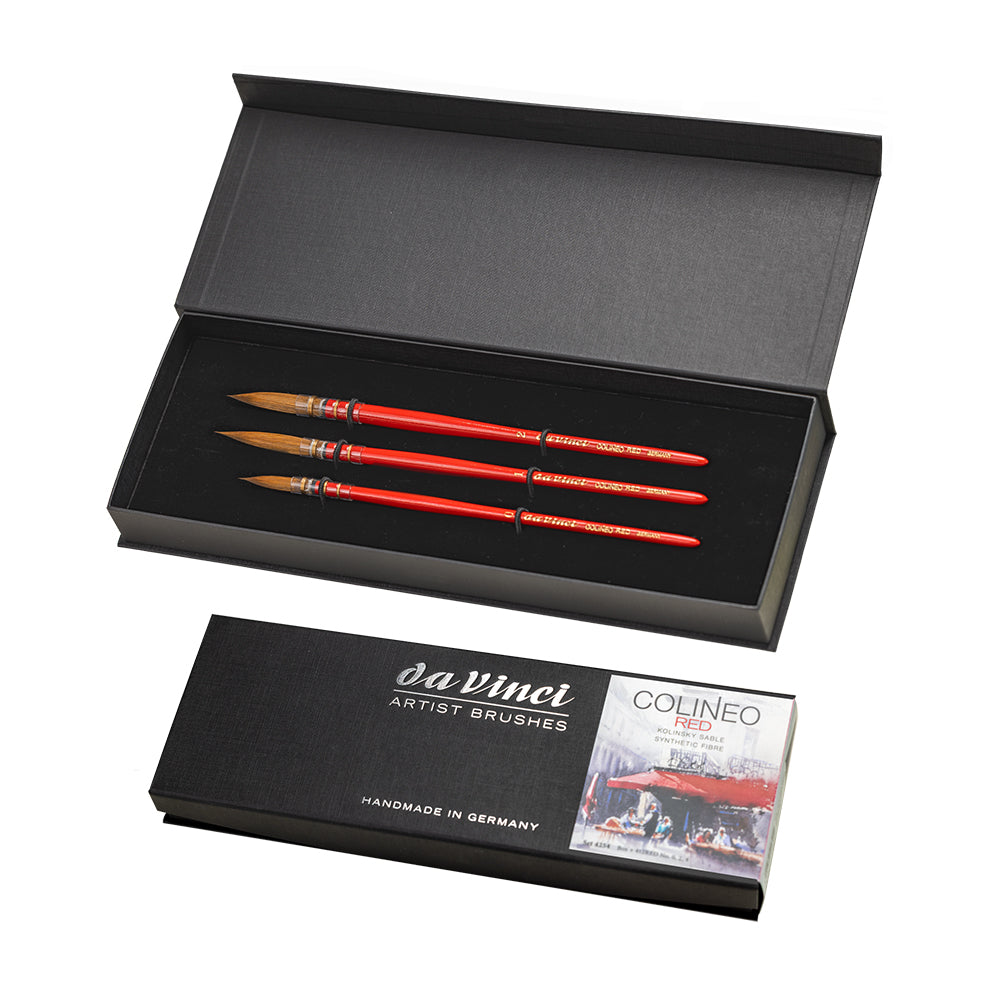 Da Vinci Colineo RED Watercolour Brushes Set, 3 pcs.