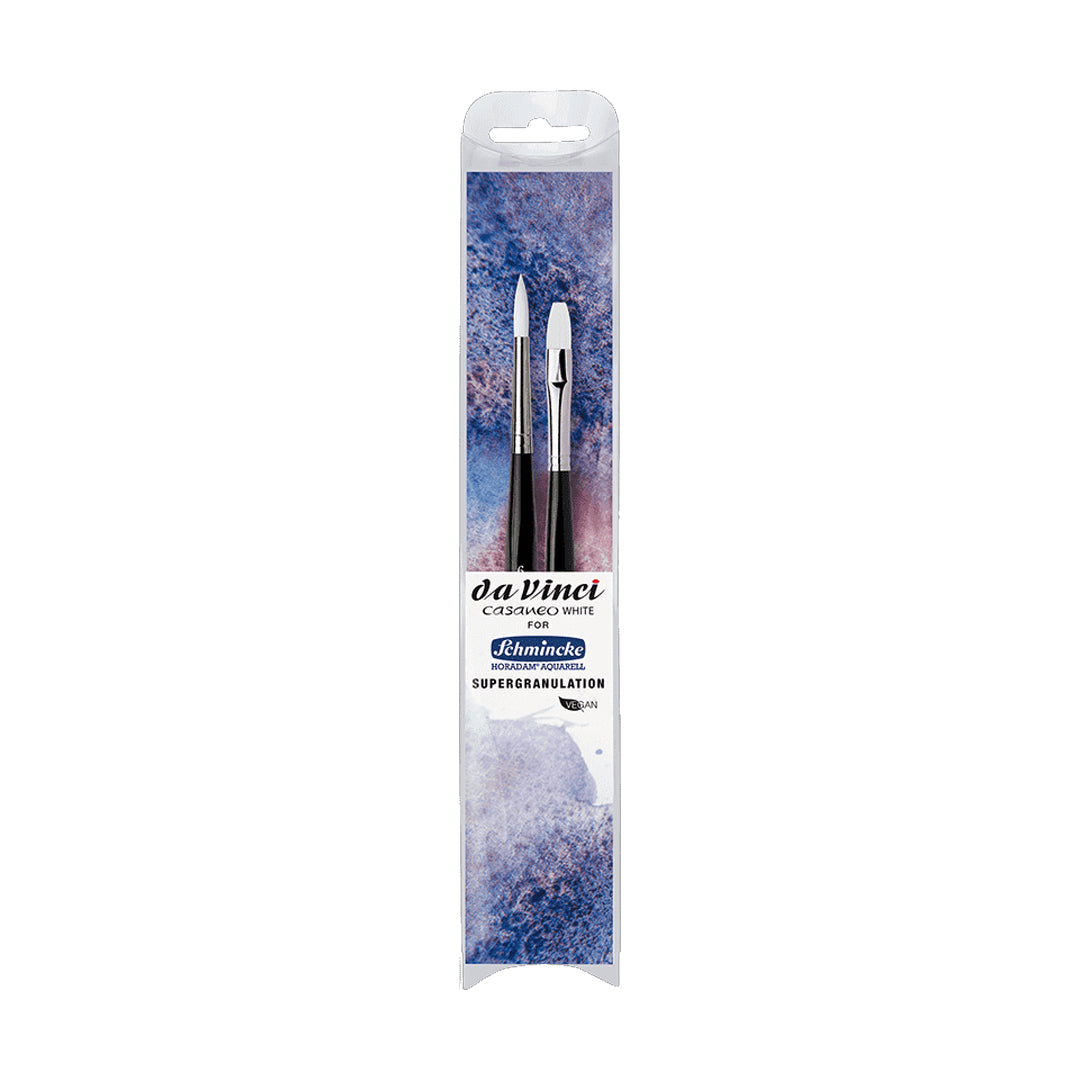 Da Vinci Casaneo White Supergranulation Watercolour Brushes Set, 2 pcs.