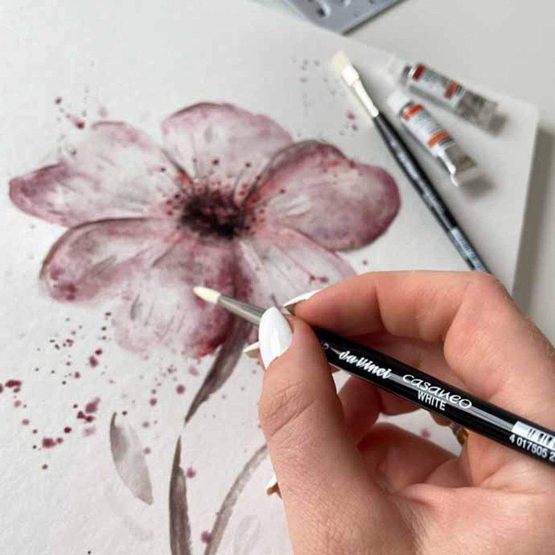 Da Vinci Casaneo White Supergranulation Watercolour Brushes Set, 2 pcs.