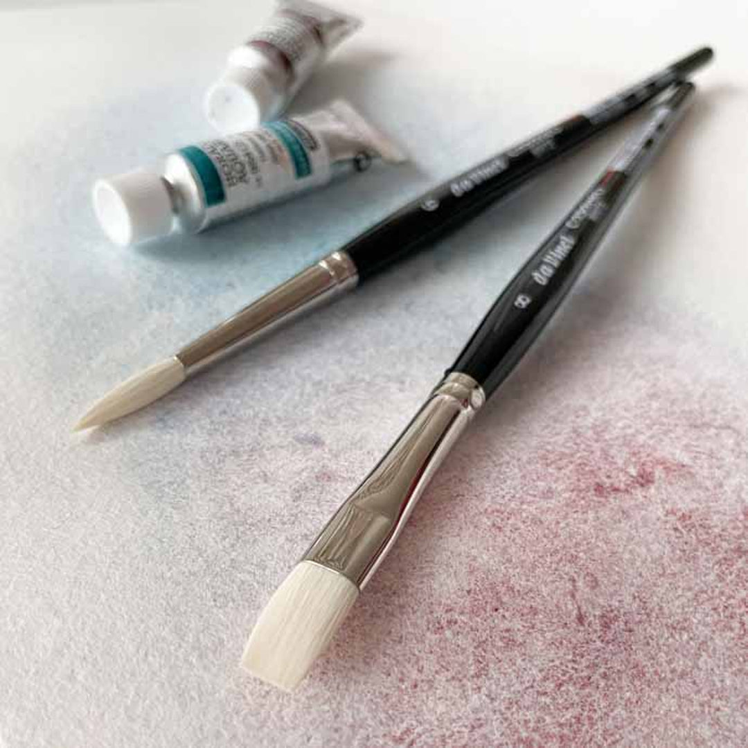 Da Vinci Casaneo White Supergranulation Watercolour Brushes Set, 2 pcs.