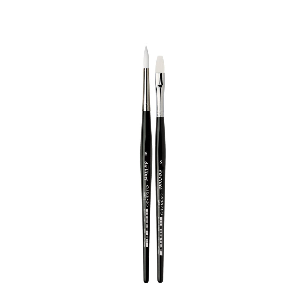 Da Vinci Casaneo White Supergranulation Watercolour Brushes Set, 2 pcs.