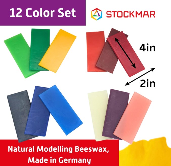 Stockmar Modelling Beeswax, 12 colours