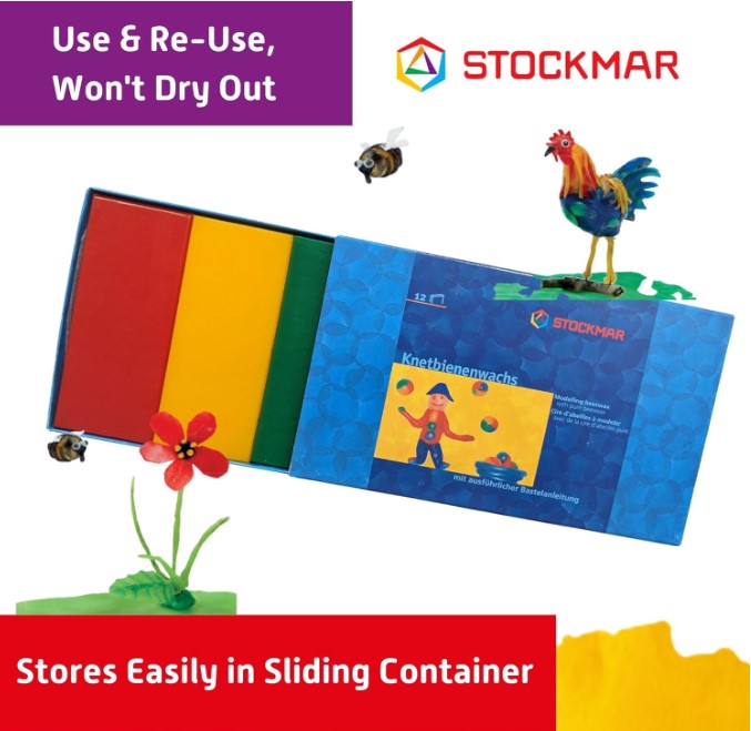 Stockmar Modelling Beeswax, 12 colours