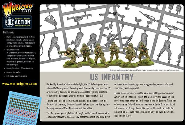 Warlord Games US Infantry Platoon - WWII American GIs Scale Model