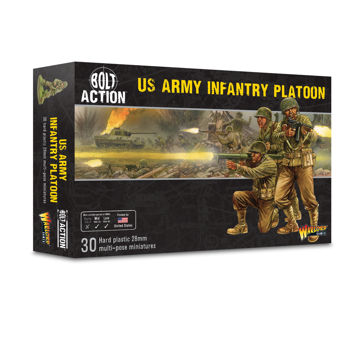 Warlord Games US Infantry Platoon - WWII American GIs Scale Model