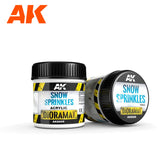 AK Interactive Diorama - Snow Sprinkles tekstūra, 100 ml