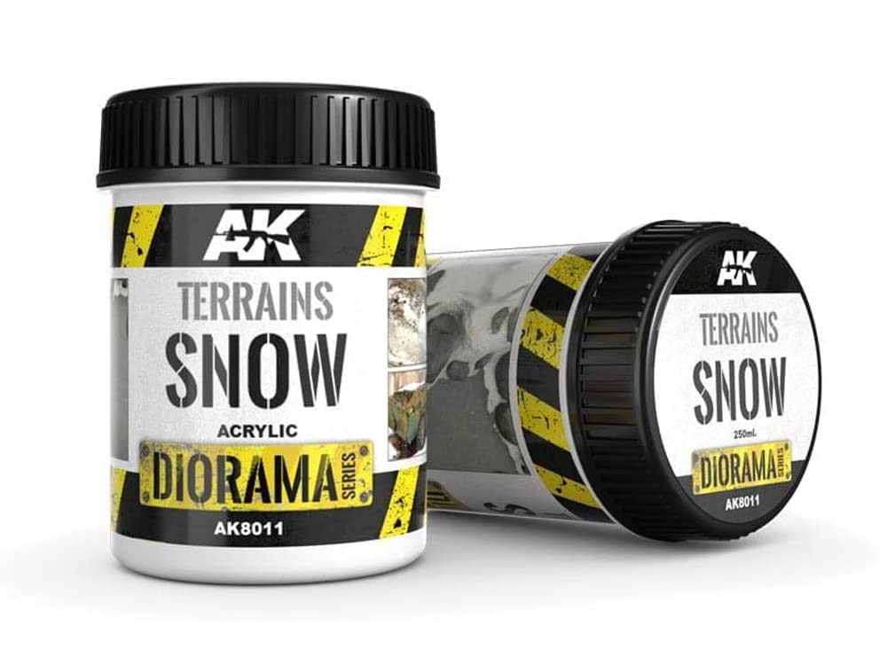 AK Interactive Diorama - Terrains Snow tekstūra, 250 ml
