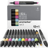Winsor & Newton Promarker grafinių markerių rinkinys 12+1 2, 13 vnt.