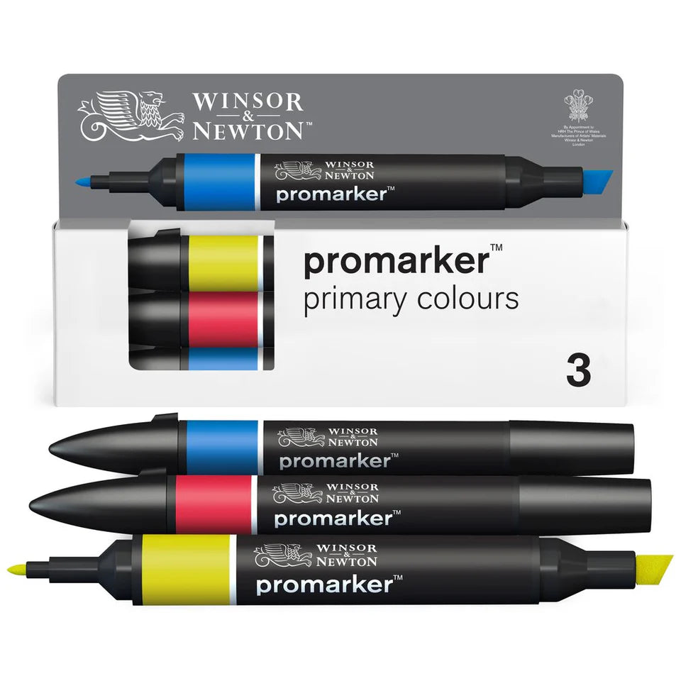 Winsor & Newton Promarker grafinių markerių rinkinys Primary, 3 vnt.