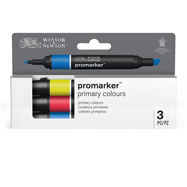 Winsor & Newton Promarker grafinių markerių rinkinys Primary, 3 vnt.