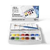 Winsor & Newton Cotman akvarelės kišeninis rinkinys, 12 spalvų, Half-Pan