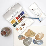 Winsor & Newton Cotman akvarelės kišeninis rinkinys, 12 spalvų, Half-Pan