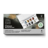 Winsor & Newton Cotman metalinių atspalvių akvarelės rinkinys, 8 spalvos, Half-Pan