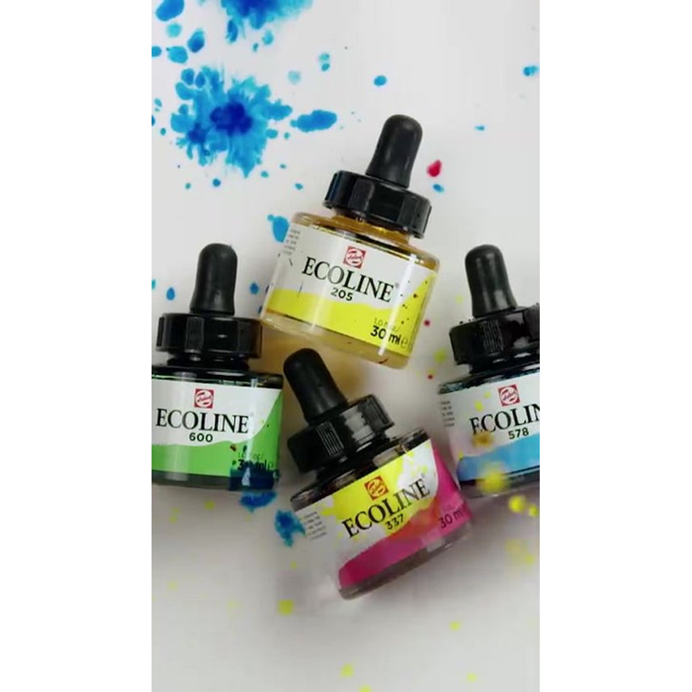 Talens Ecoline Mixing skystos akvarelės rinkinys buteliukuose, 10x30 ml