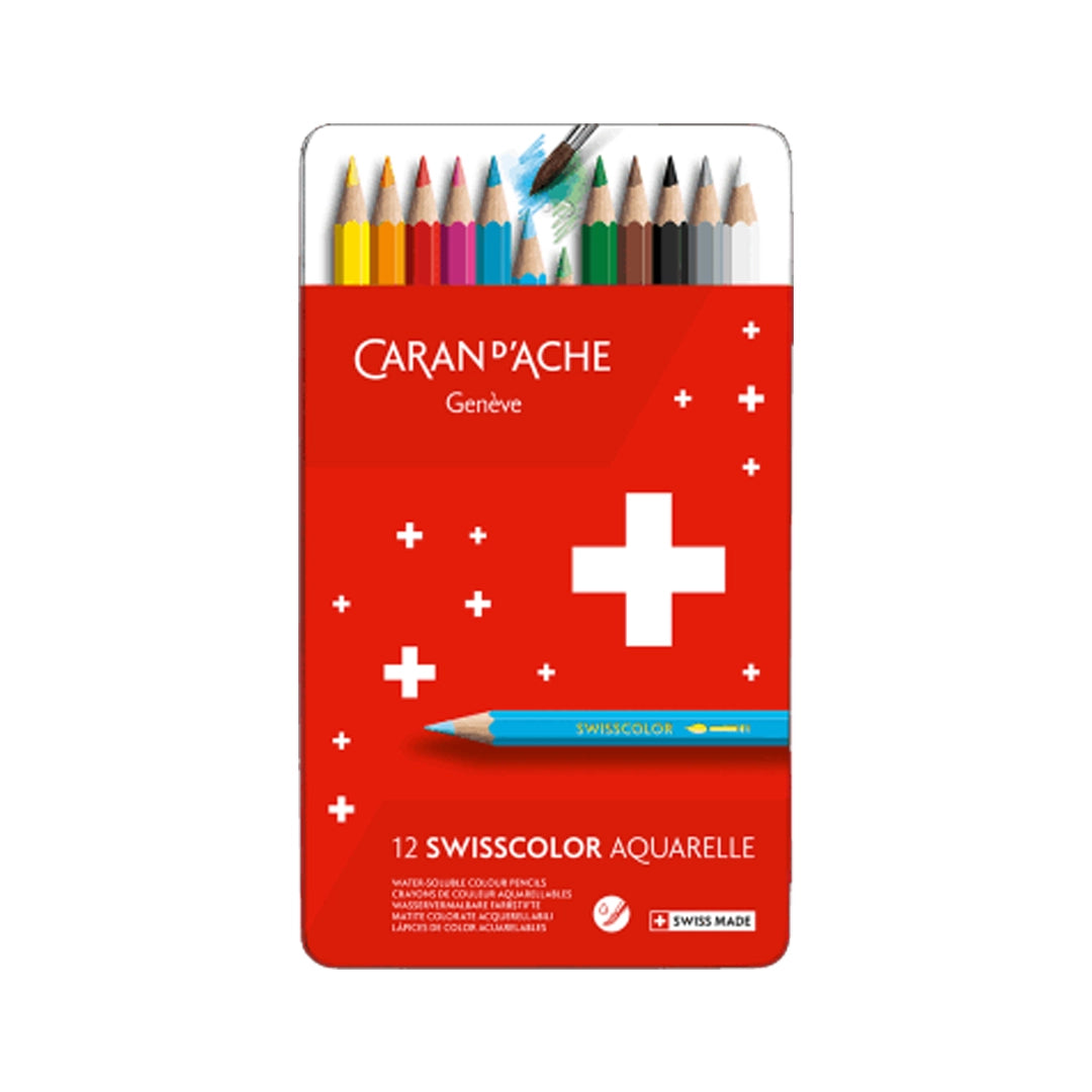 Caran d'Ache Swisscolor Aquarelle Colored Pencils Set of 12