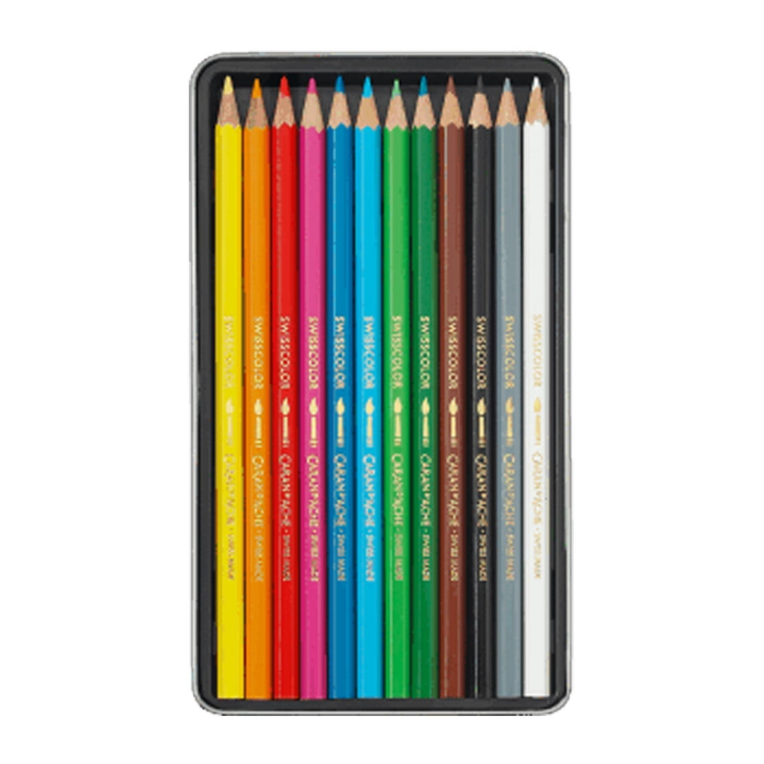 Caran d'Ache Swisscolor Aquarelle Colored Pencils Set of 12