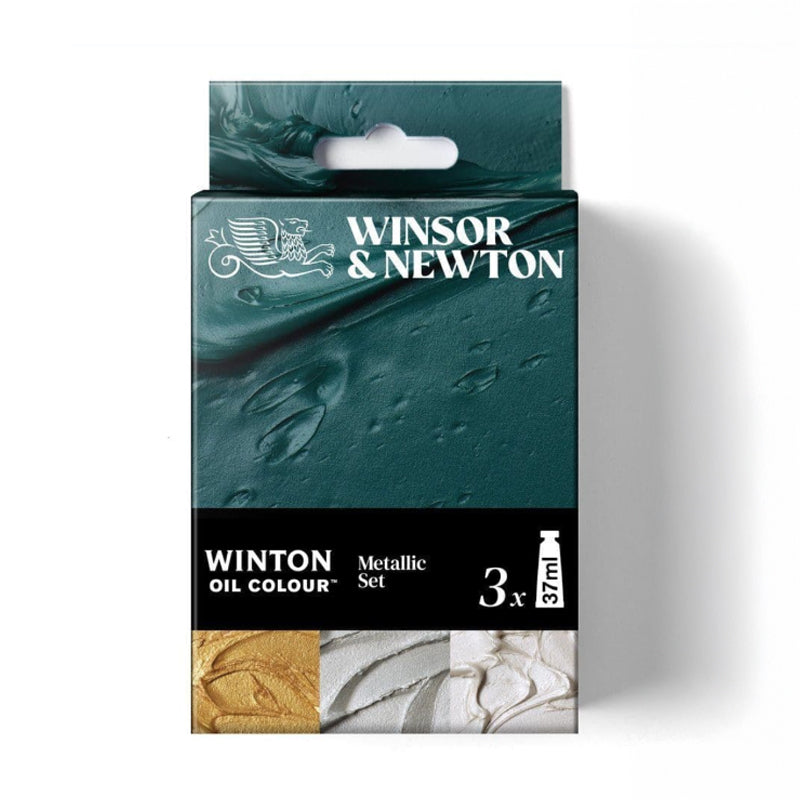 Winsor & Newton Winton aliejinių dažų rinkinys Metallic, 3x37 ml