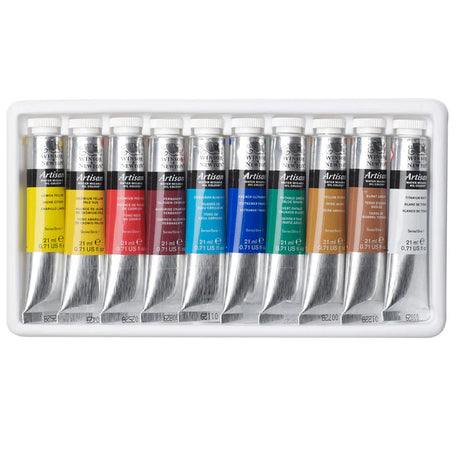 Winsor & Newton Artisan vandeniu skiedžiamų aliejinių dažų rinkinys, 10x21 ml