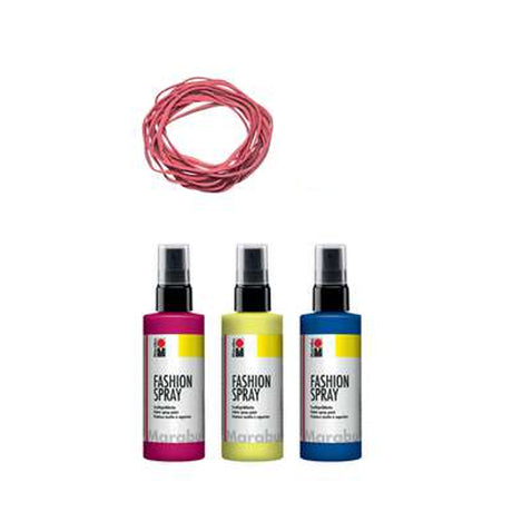 Marabu Fashion Spray TIE DYE purškiamų audinių dažų rinkinys, 3x100 ml