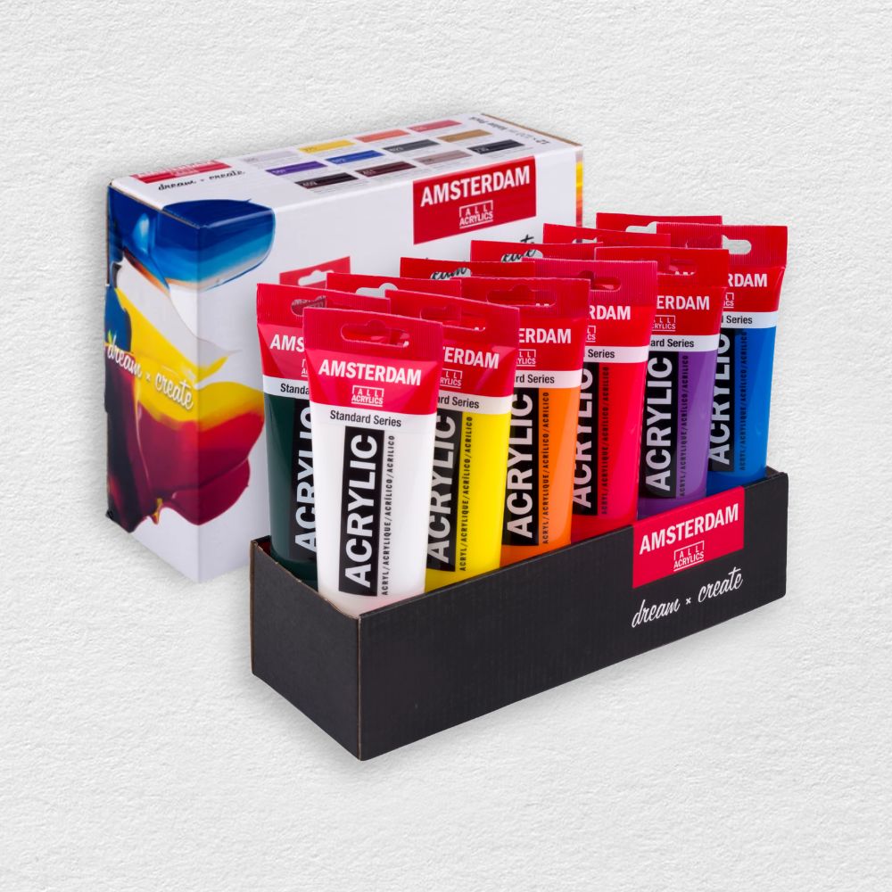 Amsterdam Acrylic Paint Value Pack, 12x120 ml