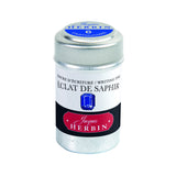 Jacques Herbin La Perle des Encres Ink Cartridges, Sapphire Blue, 6 pcs.