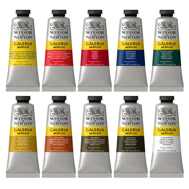 Winsor & Newton Galeria akrilinių dažų rinkinys, 10x60 ml