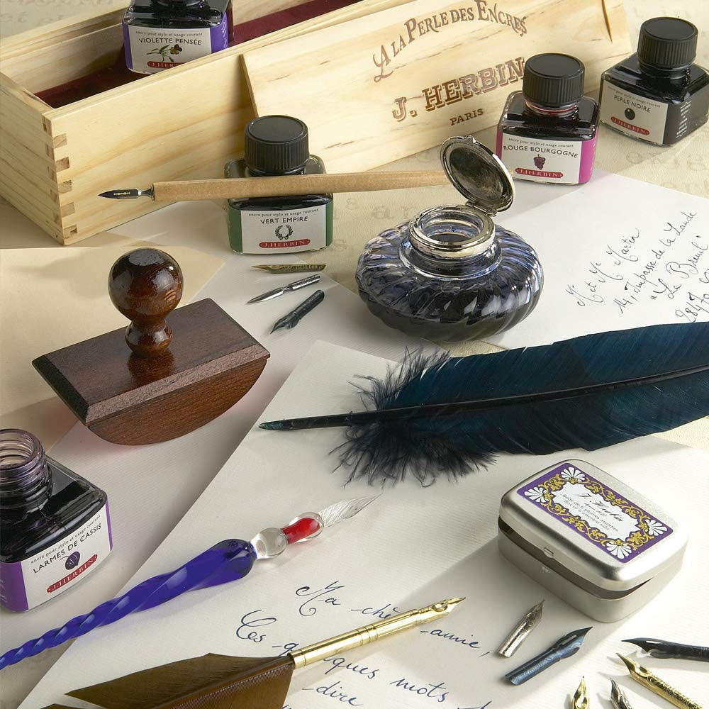 Jacques Herbin Goose Quill, Navy Blue