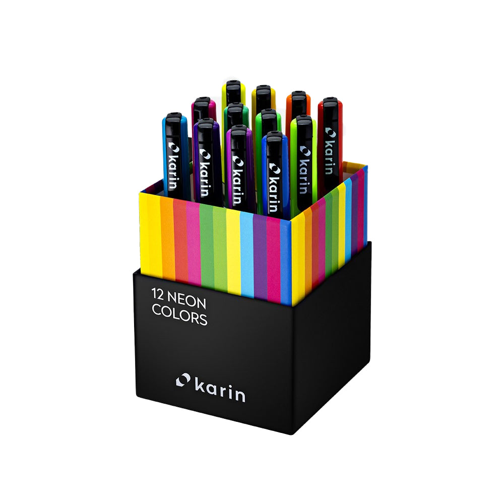 Karin Brushmarker PRO Markers Set | 12 Neon Colours