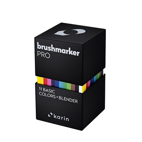 Karin Brushmarker PRO Markers Set | 11 Basic Colours + Blender