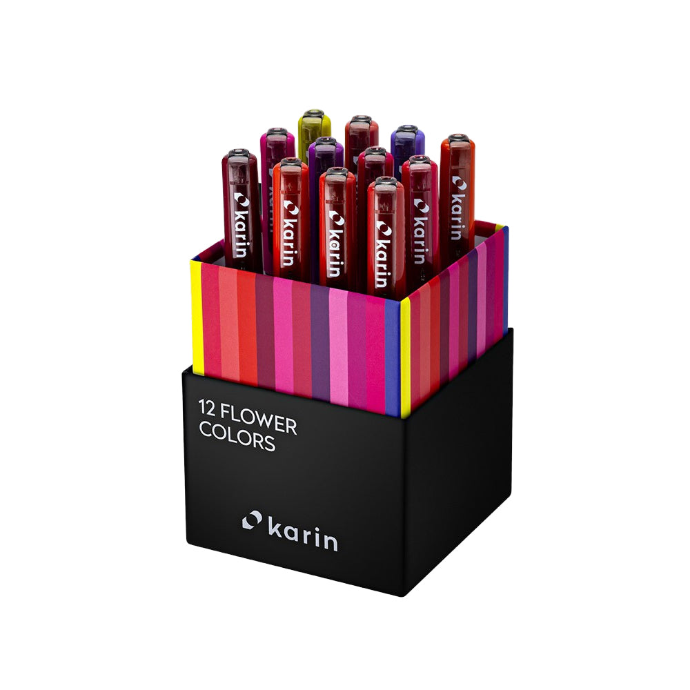 Karin Brushmarker PRO Markers Set | 12 Flower Colours