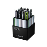 Karin Brushmarker PRO Markers Set | 12 Grey Colours