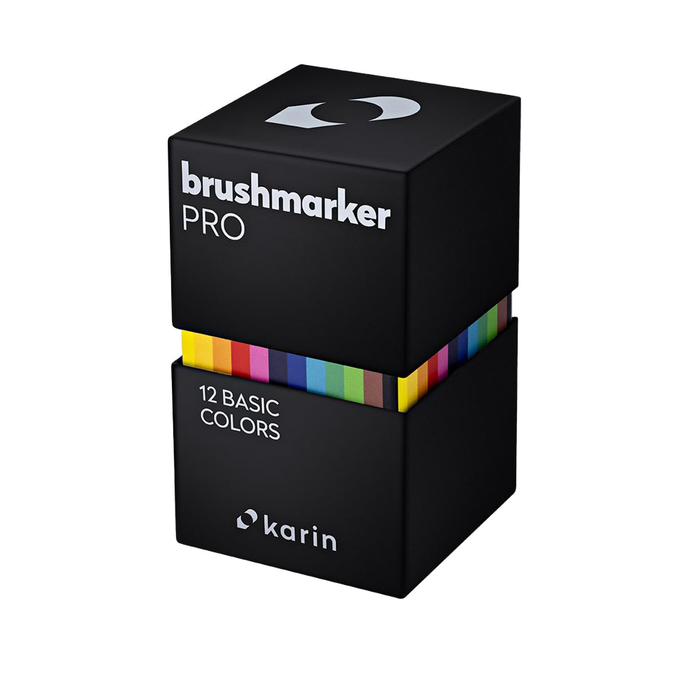 Karin Brushmarker PRO Markers Set | 12 Basic Colours