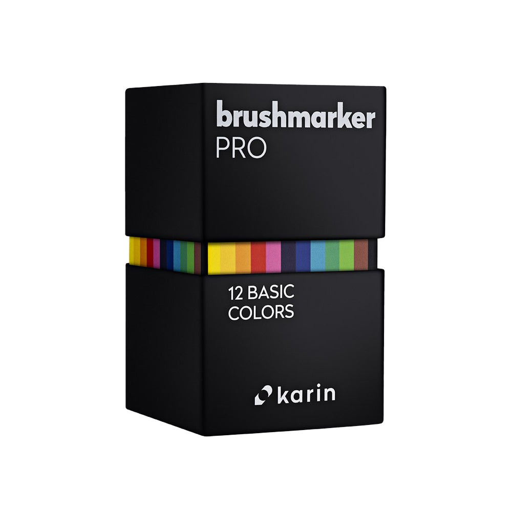 Karin Brushmarker PRO Markers Set | 12 Basic Colours