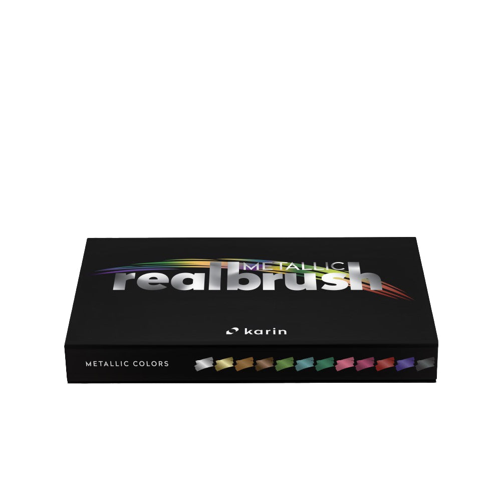Karin Realbrush Metallic Markers Set | 12 colors