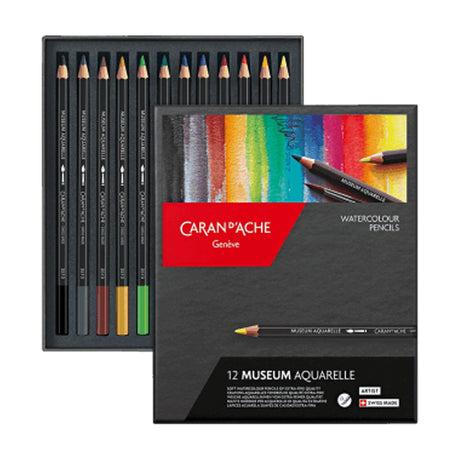 Caran d'Ache MUSEUM Aquarelle Colored Pencils Set of 12