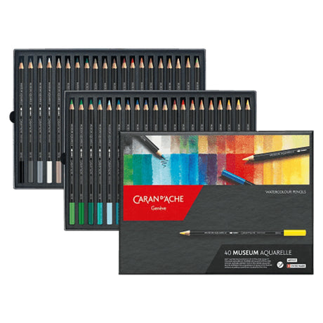 Caran d'Ache MUSEUM Aquarelle Colored Pencils Set of 40
