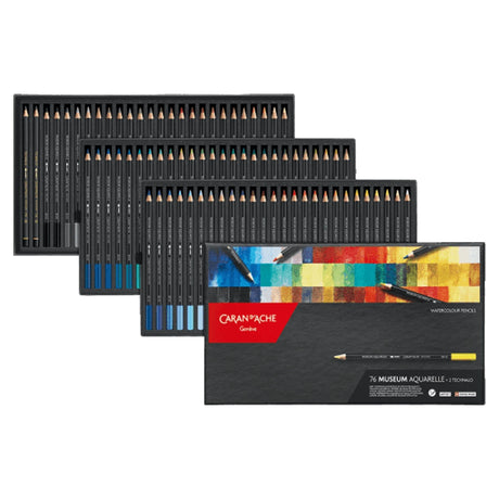 Caran d'Ache MUSEUM Aquarelle Colored Pencils Set of 76+2
