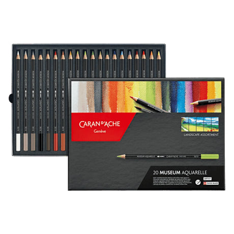 Caran d'Ache MUSEUM Aquarelle Colored Pencils Landscape Set of 20