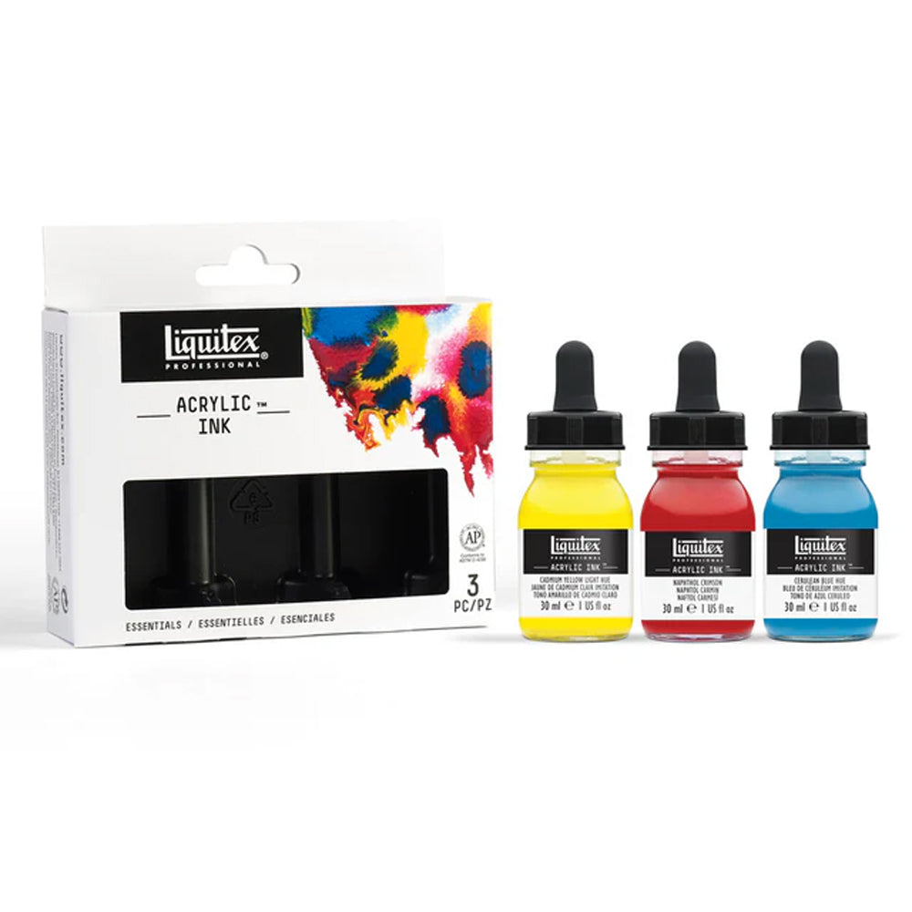 Liquitex Professional akrilinio tušo rinkinys Essentials, 3x30 ml