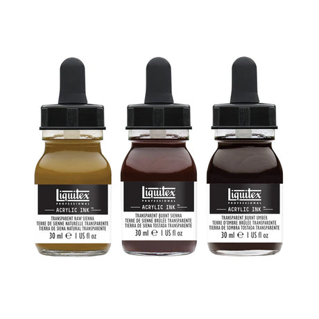 Liquitex Professional akrilinio tušo rinkinys Transparents, 3x30 ml