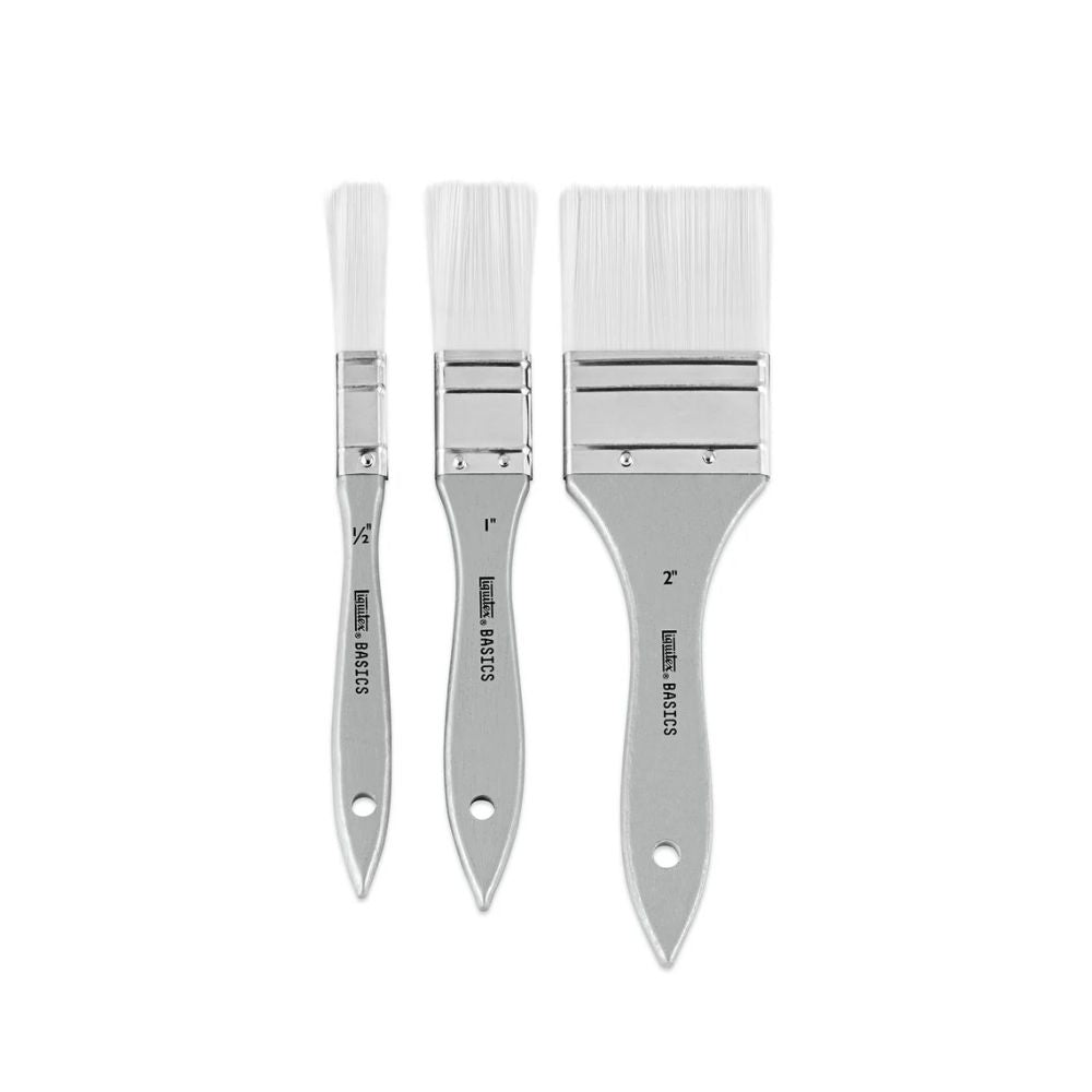 Liquitex Basics Synthetic Hair Brush Set, 3 pcs.