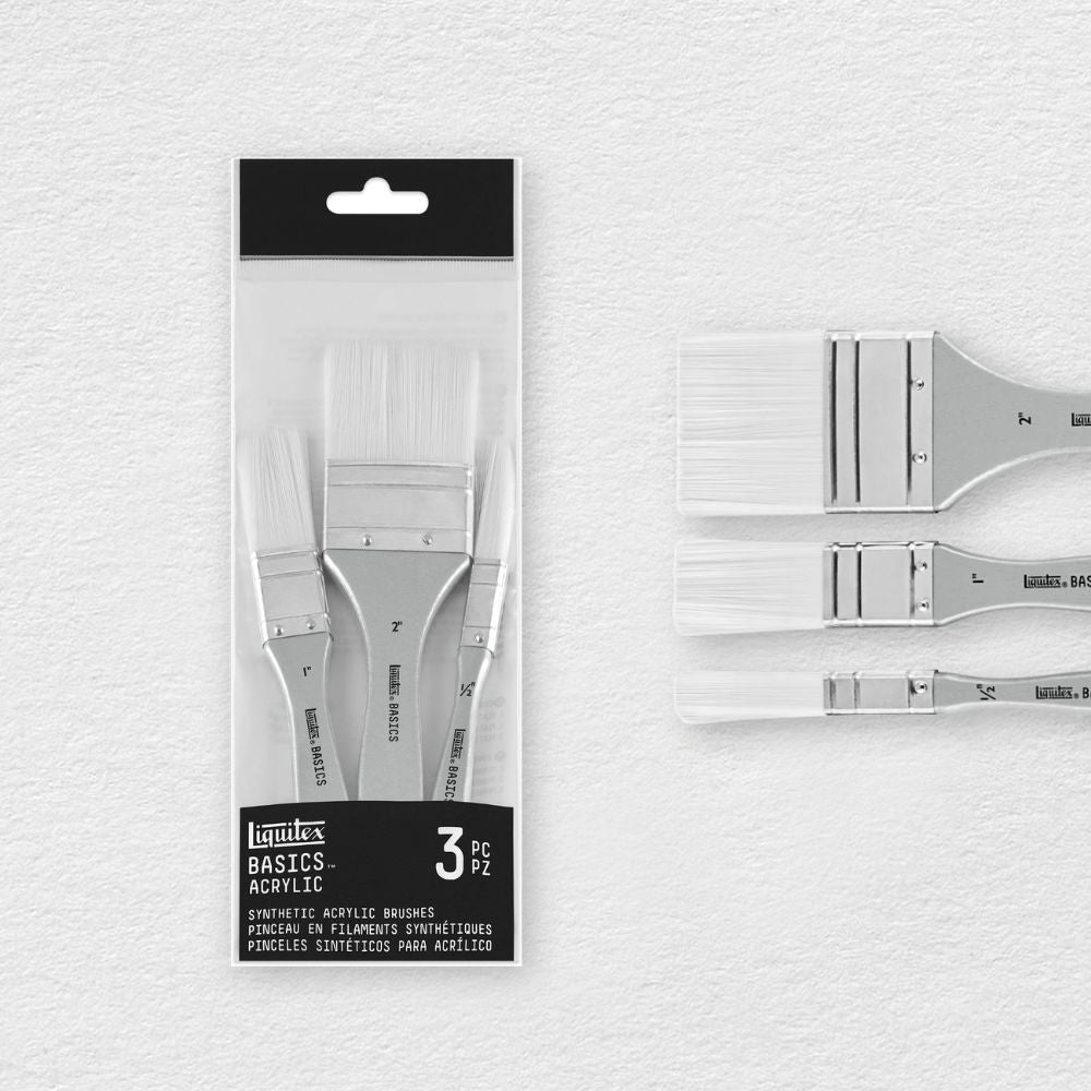 Liquitex Basics Synthetic Hair Brush Set, 3 pcs.