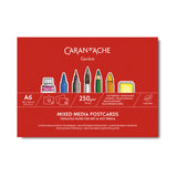 Caran d'Ache Mixed Media Colouring Postcards, 12 sheets