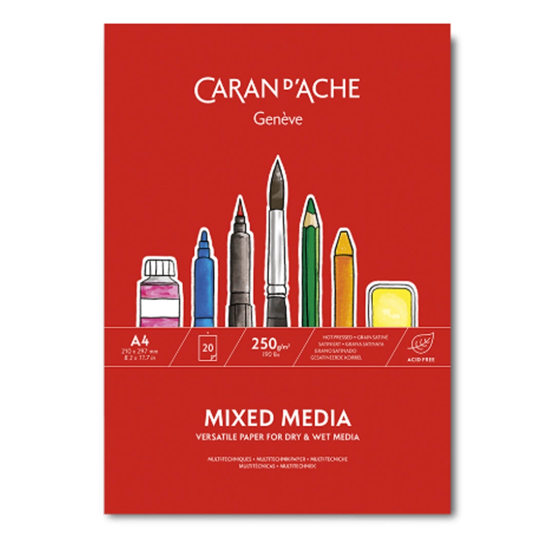 Caran d'Ache Mixed Media Paper Pad, 20 sheets, 250 gsm