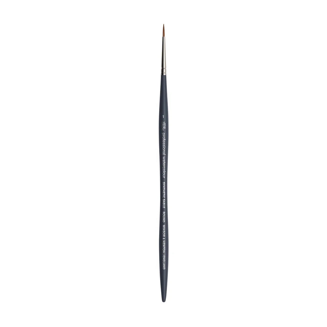 Winsor & Newton Professional apvalus sintetinis akvarelinis teptukas
