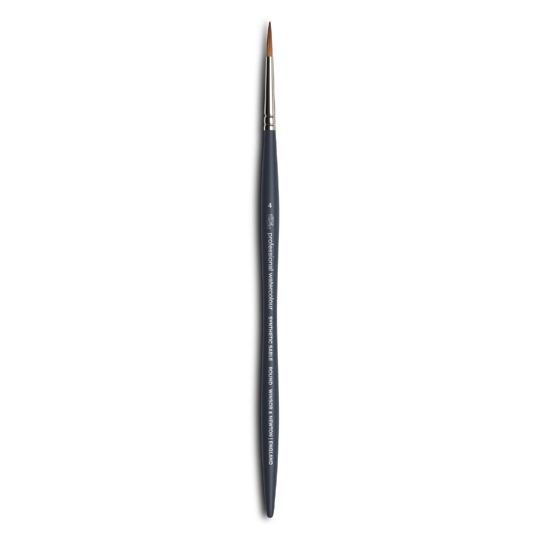 Winsor & Newton Professional apvalus sintetinis akvarelinis teptukas
