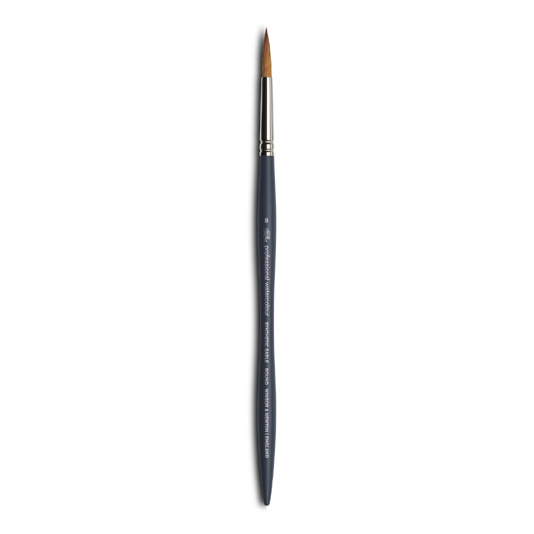 Winsor & Newton Professional apvalus sintetinis akvarelinis teptukas