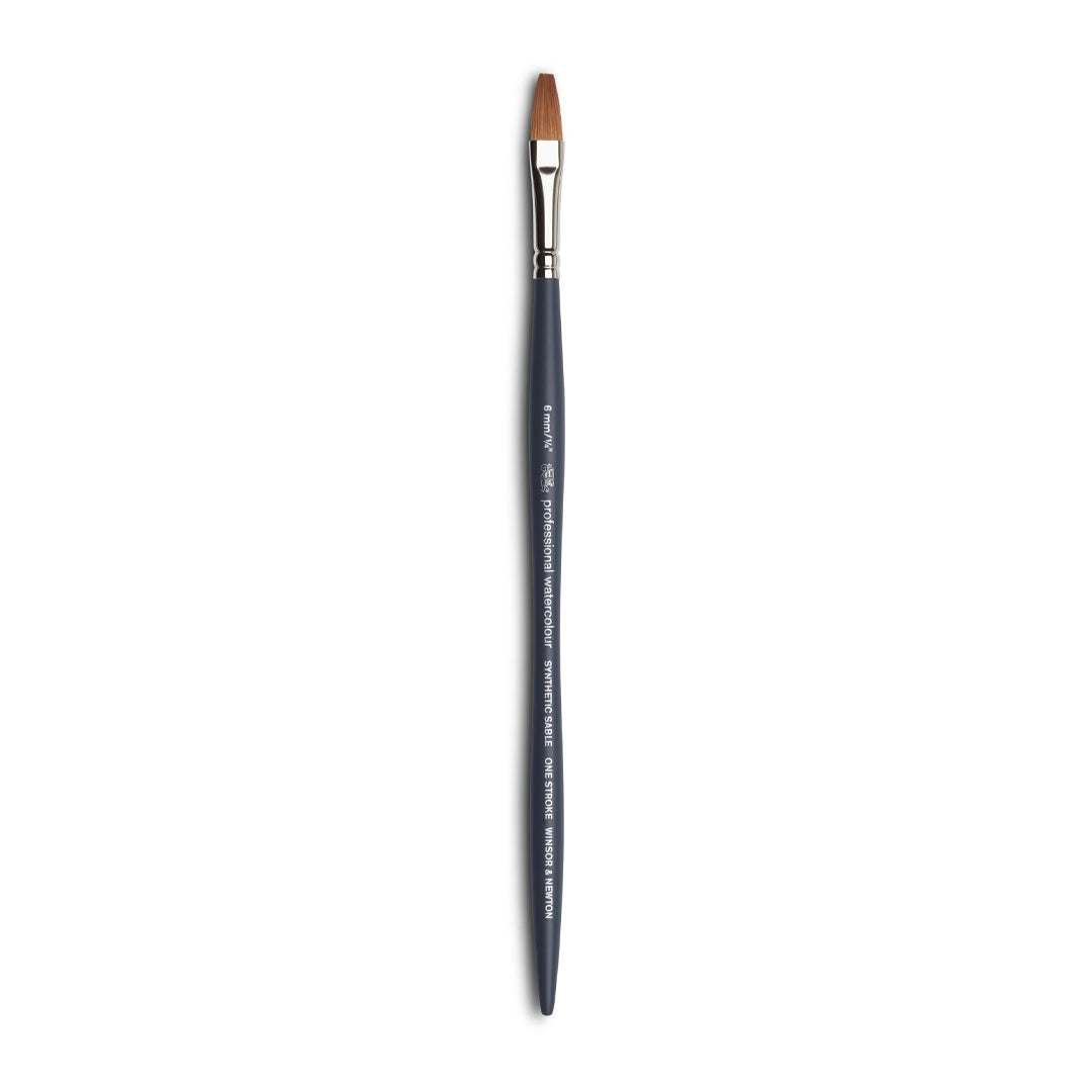 Winsor & Newton Professional sintetinis One Stroke plokščias teptukas