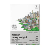 Winsor & Newton Heavyweight Bleedproof popieriaus bloknotas piešimui su markeriais, 160 gsm