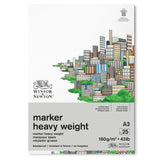 Winsor & Newton Heavyweight Bleedproof popieriaus bloknotas piešimui su markeriais, 160 gsm
